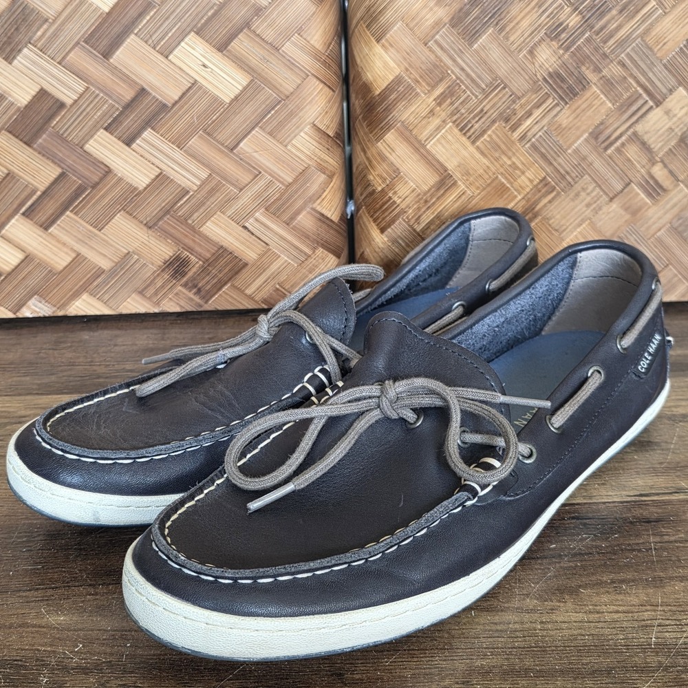 Cole Haan Shoes Men's Size 10M Navy Blue Leather Casual Slip On Loafers Mocs